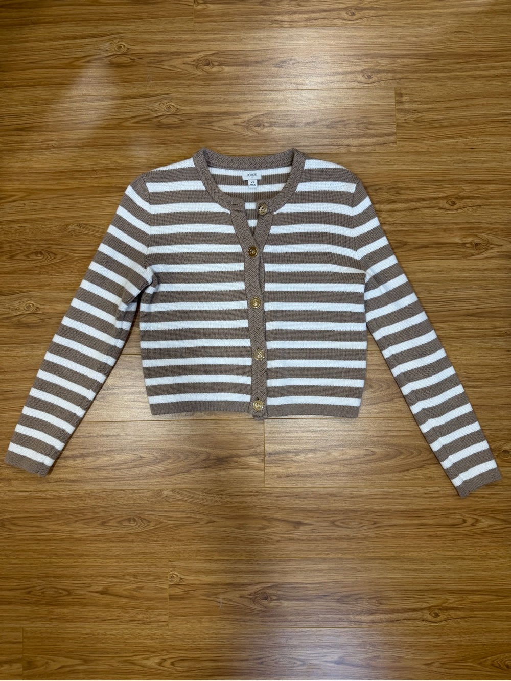 J Crew Striped Cardigan XS
